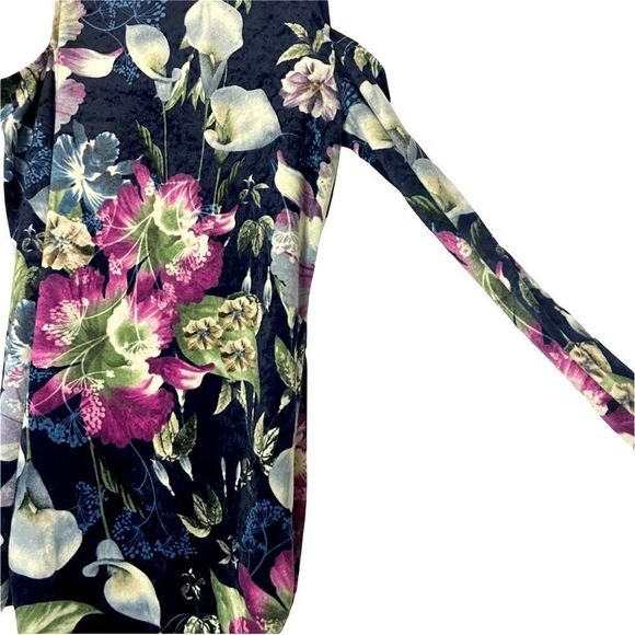 MID thigh velvet floral dress - Picture 7 of 14